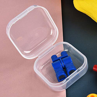 40-Pack Clear Square Plastic Storage Containers with Lids - size: 40 Pieces 1.37 x 1.37 x 0.7 Inches
