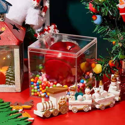 Blulu 8 Pcs Clear Acrylic Box with Lid, 3.9 x 3.9 x 3.9 Inch, Classic Style - size: 3.9 x 3.9 x 3.9 Inch, style: Classic style