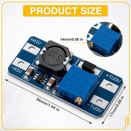 20-Pack MT3608 Boost Converter, DC-DC Step Up, 2A