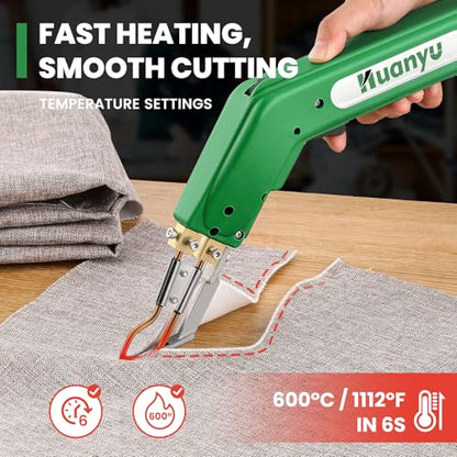 Huanyu Electric Hot Knife Rope Fabric Cutting Tool Kit 4 Blades 600° C