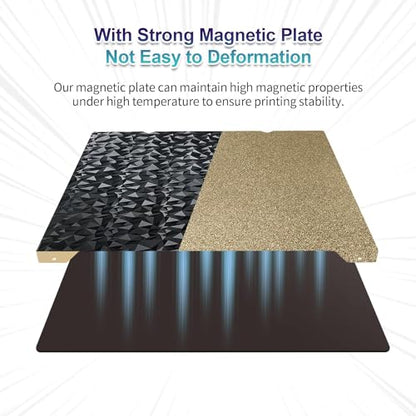 Diamond PEO+Textured PEI Build Plate(with Magnetic Base) 235x235mm, Spring Steel Print Bed for Creality K1/K1 SE/K1C/Ender 5 S1/Ender 3 S1 Pro/Ender 3 S1/Ender 3 V2 /Neo 3D Printer - color: PEO PEI with Magnetic Plate, size: 235x235mm