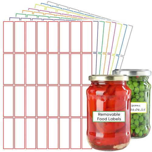 1024 Pcs Easy Peel Off Removable Food Labels, 1 x 3 Inch Freezer Labels to Write On Food Storage Labels for Storage Bins Party Buffet, Meal Prep Labels Containers & Kitchen Storage