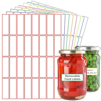 1024 Pcs Easy Peel Off Removable Food Labels, 1 x 3 Inch Freezer Labels to Write On Food Storage Labels for Storage Bins Party Buffet, Meal Prep Labels Containers & Kitchen Storage