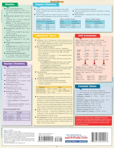 AP Chemistry: QuickStudy Laminated Reference Guide (Quick Study Academic)