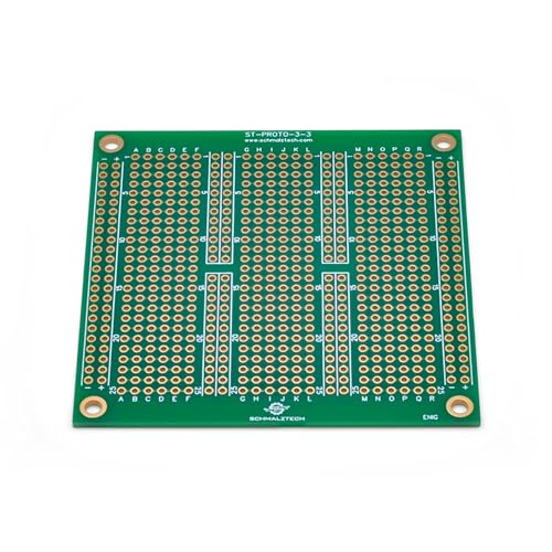 Double Sided ENIG Protoboard, Solderable Breadboard, Electronic Circuit Board for DIY Prototype Circuit, FR4, Plated Through Hole Solder Prototype Board, ST-PROTO-3-3 (3" x 3") - style: 3" x 3"