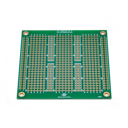 Double Sided ENIG Protoboard, Solderable Breadboard, Electronic Circuit Board for DIY Prototype Circuit, FR4, Plated Through Hole Solder Prototype Board, ST-PROTO-3-3 (3" x 3") - style: 3" x 3"