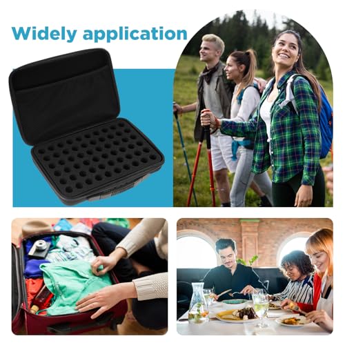 Teenyyou 60 Slots Peptide Case for Fridge Fits Standard 10ml Vials - color: Black, size: 60 Slots, style: Solid