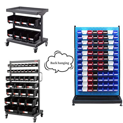 Pe&Hui Storage Organizer Boxes,Wall Mount Storage Parts Rack,Stackable Shop Tool Bins for store Screws,Small Parts,Office Supplies and other Accessories White (6Pack-wh)