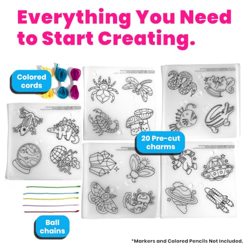 Ooly DIY Shrink Art Charms Kit, 28 Pc - Glow Buddies - color: Glow Buddies