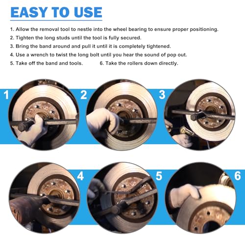 6980 Brake Drum and Rotor Puller Kit, Spreads Up to 12-3/4", Reach 5"