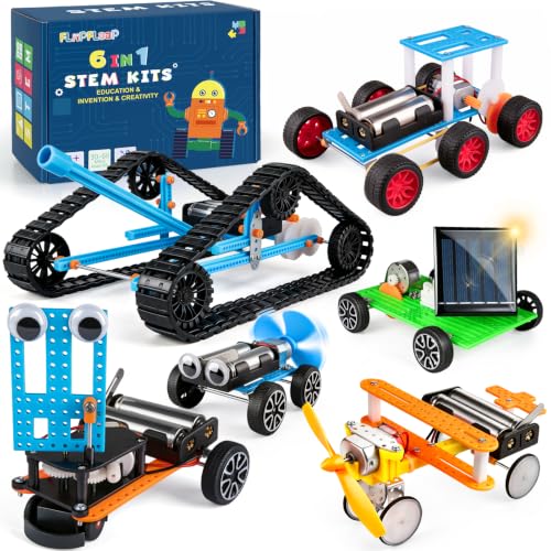 6-in-1 STEM Kit for Kids Ages 6-12, Robot Building Crafts Kit