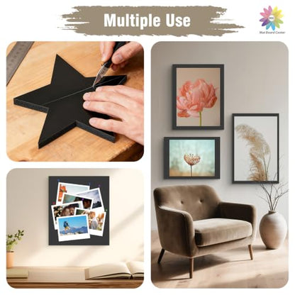 Mat Board Center 9x12 Black Foam Boards Pack of 5, 3/16" Thick - color: Black, size: 9x12