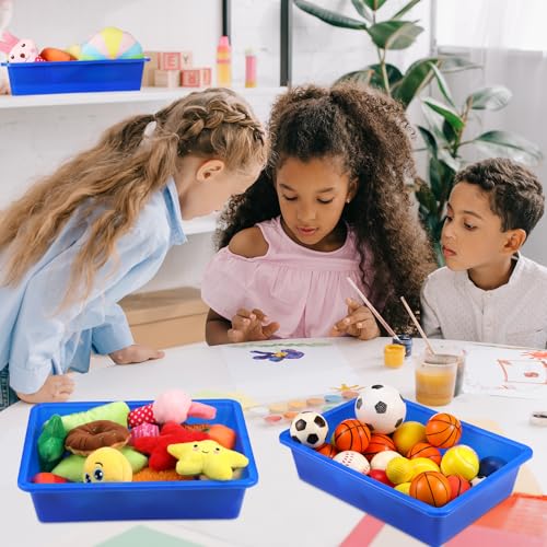 Hoteam 10 Pack Flat Bins Paper Trays,Blue,13.78 X 9.84 X 3.15 Inch - color: Blue, size: 13.78 x 9.84 x 3.15 Inch