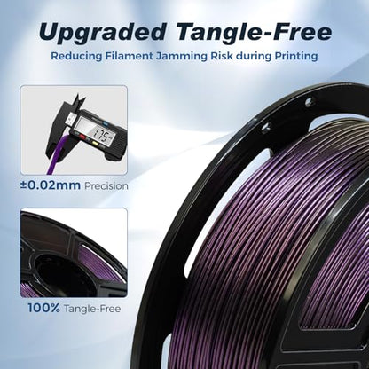 FLASHFORGE High Speed Chameleon PLA Multicolour Abyssal Purple, Max 500 mm/s Fast Printing, PLA Colour Shift Filament 1.75 mm, Changes Colour with Light and Angle, Top Notch Filament - color: Abyssal Purple