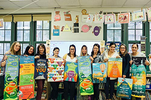 Sproutbrite 6 Pack 12” x 16” Educational Motivational Posters & Charts - color: Inspirational Posters