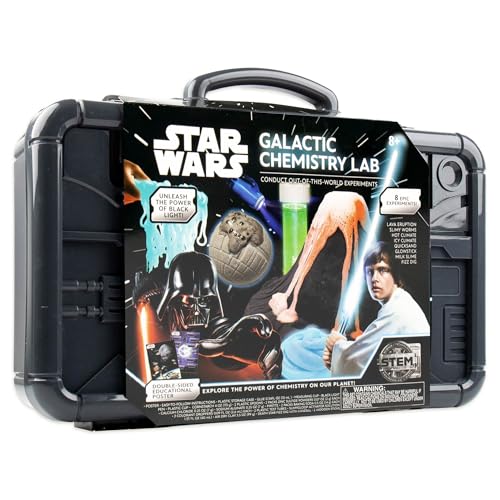 STAR WARS Galactic Chemistry Lab, Science Kit for Kids with 8 Easy Experiments and Reactions, Including DIY Lightsaber, Slime & Earth Science, Toys, Chemistry Set, Gifts for 6 Year Old Boys - color: Science Kit