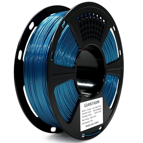 GIANTARM PETG Filament 1.75mm for 3D Printer, 1KG, Metallic Blue - color: Metal Blue