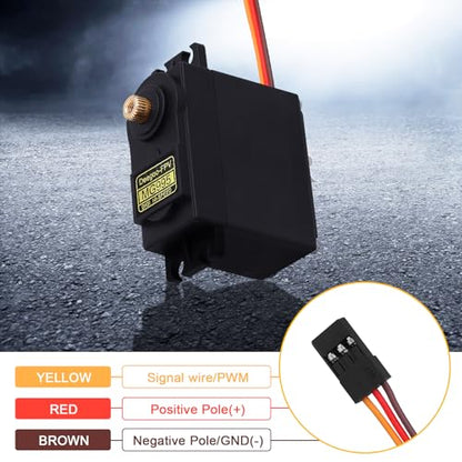 6PCS MG995 55g Servo RC Servos Digital High Speed Torque Servo Motor Metal Gear Servo Waterproof for Futaba JR RC Car Airplane Helicopter Mechanical Arm Control Angle 180° - style: MG995-6pack