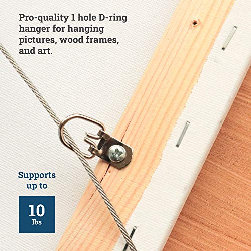 D Ring Picture Hangers with Screws - 300 Pack - Bulk D Rings - Pro Quality Hangers, Picture Hanging Hardware, Dring, Small D Ring Picture Hangers - Picture Hang Solutions. - size: 300 Pack