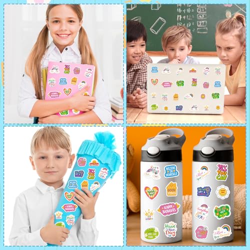 300Pcs Motivational Foam Stickers, Self-Adhesive Inspirational Quotes Sticker Positive Affirmation Foam Stickers for Home School Classroom DIY Art Craft Parents Teachers Reward Sticker - style: Motivational