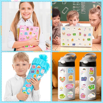 300Pcs Motivational Foam Stickers, Self-Adhesive Inspirational Quotes Sticker Positive Affirmation Foam Stickers for Home School Classroom DIY Art Craft Parents Teachers Reward Sticker - style: Motivational