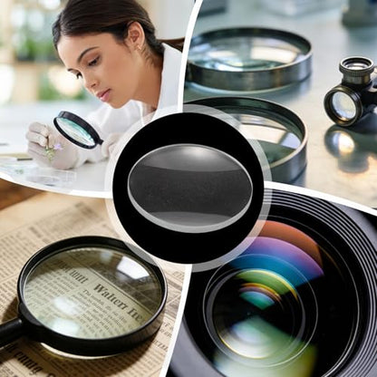 PATIKIL Concave Lens 65mm Focal Length 30mm (1.2") Diameter Round Set White - size: 1.2inch