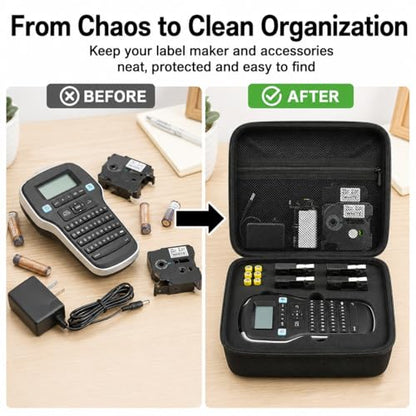 PAIYULE Label Maker Case for DYMO LabelManager 160/280, Black - color: black