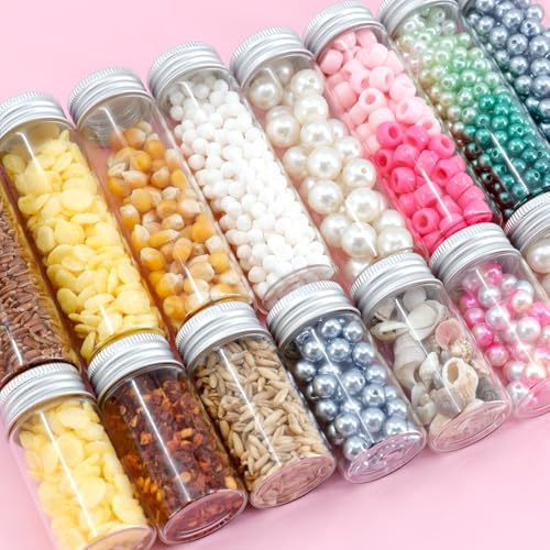 30 Pcs Glass Test Tubes with Screw Caps, 25ml Reusable Transparent Flat Bottomed Container Tubes Empty Clear Glass Sample Test Bottle for Candy Storage Bath Salts Liquids Art Craft (25ml) - size: 25ml