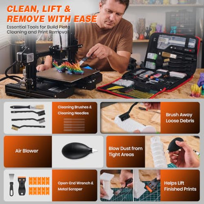 Sakerneo 135Pcs 3D Printer Tool Kit with Storage Bag,3D Printer Accessories