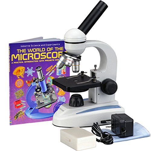 AmScope M149-PB10-WM Compound Monocular Microscope, WF10x Eyepiece, 400X