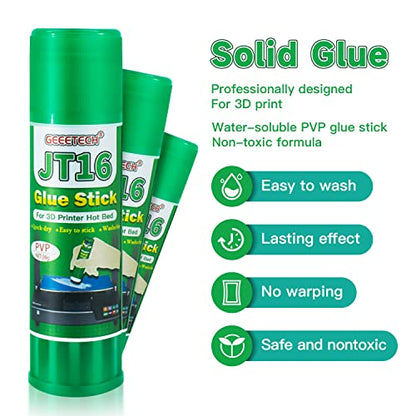 Geeetech 3‑Pack 3D Printer Glue Sticks, 36g, Enhanced First Layer Adhesion - color: 3