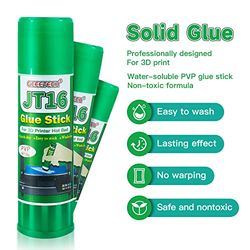 Geeetech 3‑Pack 3D Printer Glue Sticks, 36g, Enhanced First Layer Adhesion - color: 3