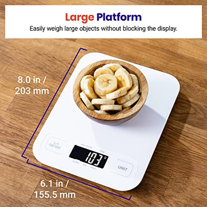 Etekcity Food Kitchen Scale, Digital Grams and Ounces, Large - color: Clean White