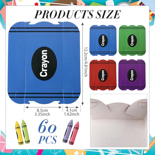 Cunhill 60 Pack Paper Food Trays 1 Lb Disposable Carnival Crayon - size: 1 lb, style: Crayon
