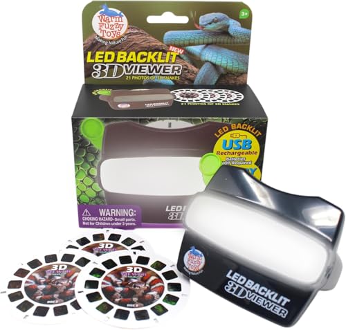 WARM FUZZY LED 3D Viewer Snakes | USB-C Rechargeable - color: Snakes