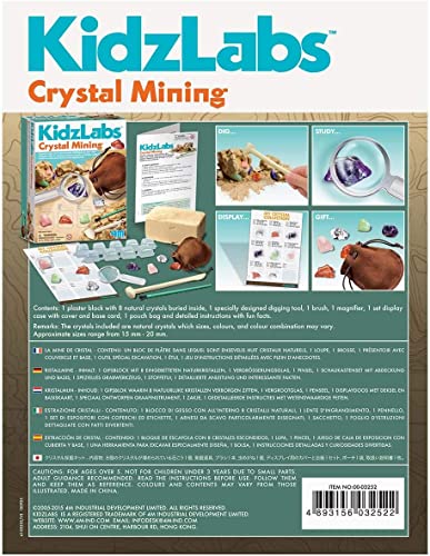 4M Kidzlabs Crystal Mining Kit, DIY Science Kit - Dig for gem Stones, For Boys & Girls Ages 5+ - style: Crystal Mining Kit