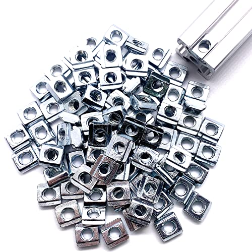 100pcs 2020 Series Sliding T-Nuts Metric M5 Thread Slide in Hammer Head T-Nut for Standard 6mm T-Slot Aluminum Extrusion Profile - style: 100pcs 20 Series Slide T Nut