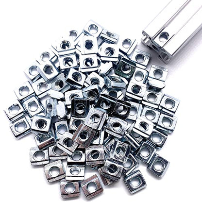 100pcs 2020 Series Sliding T-Nuts Metric M5 Thread Slide in Hammer Head T-Nut for Standard 6mm T-Slot Aluminum Extrusion Profile - style: 100pcs 20 Series Slide T Nut
