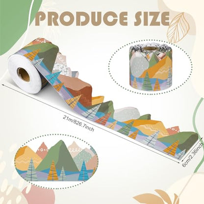 Outus 68 ft Mountain Bulletin Board Borders, 2.99 Inches - size: 2.99 Inches, style: Moving Mountains
