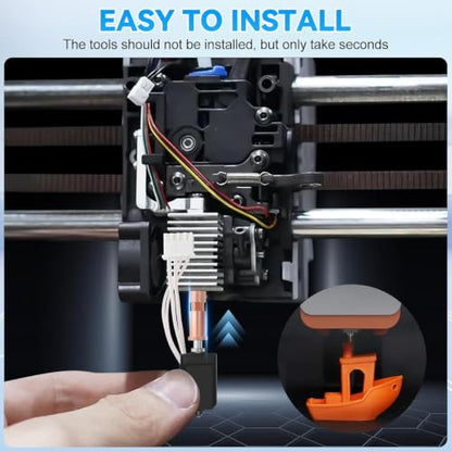 46 PCS Upgraded Kobra S1 Hotend Kit, Hot End Printhead Extruder Kit with 4 Nozzle 0.2/0.4/0.6mm, 25 Cleaning Needles, 4 Silicone Cover, 8 Wrench and Tweezers, for Anycubic Kobra S1/Kobra S1 Combo - color: 46 PCS