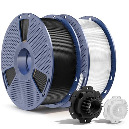 SUNLU PETG Filament 1.75mm,2kg,Black+Transparent - color: 2kg Black+transparent, size: 2kg