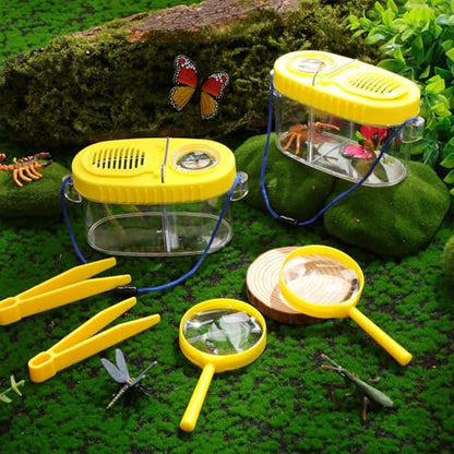 Winnerwhy 6 Pack Bug Catching Kit for Kids with Magnifying, Yellow
