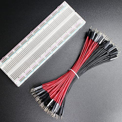 Breadboard Jumper Wires 20AWG, Bestlus Exclusives Male to Male Jumper Wires 6''/15CM Pack of 120 Square Head 0.1'' (15CM / 6'', M/M, Red x 60 Pieces Black x 60 Pieces) - color: Male-Male, 15CM- BR, size: 15CM / 6''
