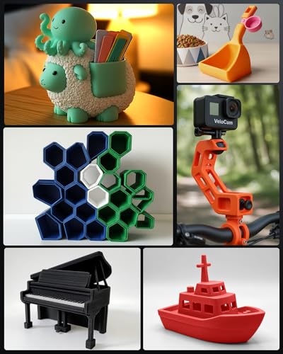TECBEARS PLA+ Filament 1.75, 2kg Bundle, 0.25kg/Spool, 8 Packs - color: 0.25kg*8 Black, White, Grey, Olive Green, Blue, Pink, Orange, Red