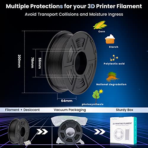 SUNLU PLA Plus Filament 1.75mm, 10KG Bundle, Black & White - color: Black+black+black+black+black+white+white+white+white+white, size: 10 kg