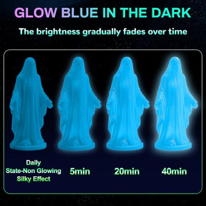 PLA+ 3D Printer Filament, Glow in The Dark Filament 1.75mm, Long-Lasting Glow & High-Brightness, Luminous Blue Bright 3D Printing Filament for Most 3D Printer - 1kg Spool(Glow Blue) - color: Blue