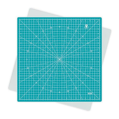 Headley Tools 17"x17" Rotating Cutting Mat, Self Healing Mat with 360-Degree Rotation & Anti-Slip Base, Sewing Board Cutting Mat Perfect for Fabric Quilting Leather Hobby Project, Turquoise - color: Turquoise, size: 17"L x 17"W