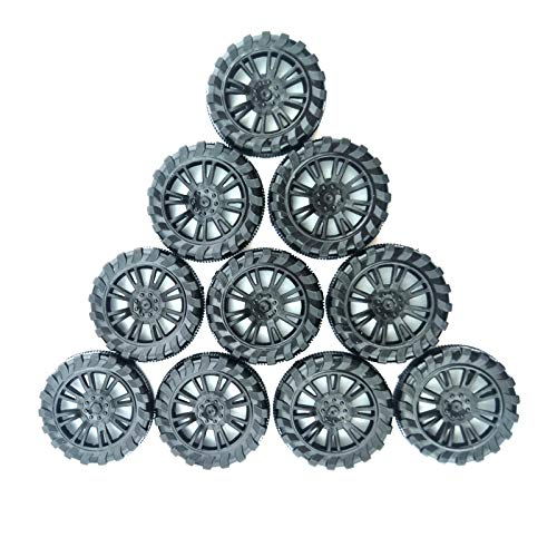 EUDAX 30mmx8mm Plastic Roll 2mm Dia Shaft Toys Wheel and 2mmx100mm STEM Shaft Round Rod Axles for DIY Toy RC Car Truck Boat Helicopter Model Part (Black, 100pcs) (Pack of 2) - color: Black, size: 100pcs (Pack of 2)