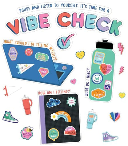 Carson Dellosa We Stick Together 51-Piece Vibe Check Bulletin Board Set - color: Vibe Check