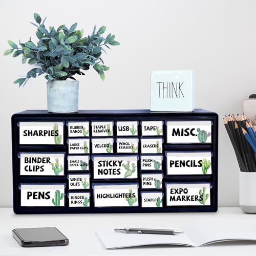 42 Pieces Teacher Toolbox Labels Tool Box Storage Label Classroom Supply Decor for Back to School Teachers Classroom Organization (Catcus) - style: Catcus